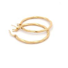 Load image into Gallery viewer, 18K Gold Earrings Hoops Spiral 1.52 grams - Rafant