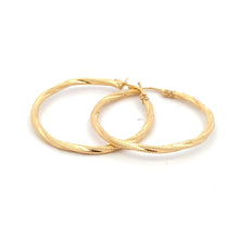 Load image into Gallery viewer, 18K Gold Earrings Hoops Spiral 1.52 grams - Rafant