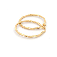 Load image into Gallery viewer, 18K Gold Earrings Hoops Spiral 1.52 grams - Rafant