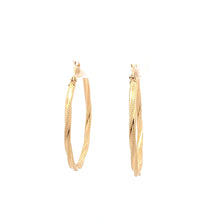 Load image into Gallery viewer, 18K Gold Earrings Hoops Spiral 1.52 grams - Rafant