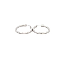 Load image into Gallery viewer, 18K White Gold Women Earrings Hoops Loops - Rafant