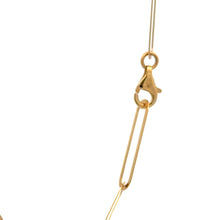 Load image into Gallery viewer, 18K Japan Gold Paper Clip Necklace Link Chain 17.5 inches 4.82grams