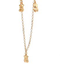 Load image into Gallery viewer, 18k Yellow Gold Bracelet Animal Bear Charms Size 7.5 - Rafant