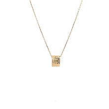 Load image into Gallery viewer, 18K Gold Necklace Chain 16.50" with Rectangle Pendant 1.74grams