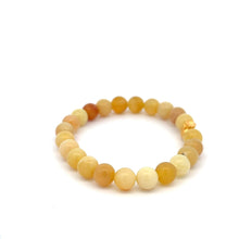 Load image into Gallery viewer, 24K Gold Money Bag Lucky Charm Stretchable Bracelet Gemstones Natural Yellow Opal 8mm Size 6.5" - Rafant