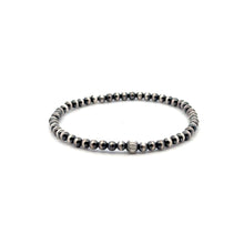 Load image into Gallery viewer, 925 Sterling Silver Authentic Navajo Beads 3mm -6mm beads Stretch Bracelet Minimalist Choose Your Style