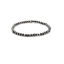 Load image into Gallery viewer, 925 Sterling Silver Authentic Navajo Beads 3mm -6mm beads Stretch Bracelet Minimalist Choose Your Style
