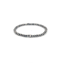 Load image into Gallery viewer, 925 Sterling Silver Authentic Navajo Beads 3mm -6mm beads Stretch Bracelet Minimalist Choose Your Style