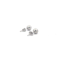 Load image into Gallery viewer, 14K White Gold Earrings Stud Ball Small 5mm