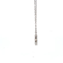 Load image into Gallery viewer, 925 Sterling Silver Necklace 17 inches Chain Black Agate Clover Pendant