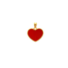 Load image into Gallery viewer, 18K Gold Pendant Charm Red Agate Heart - Rafant
