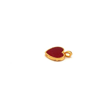 Load image into Gallery viewer, 18K Gold Pendant Charm Red Agate Heart - Rafant