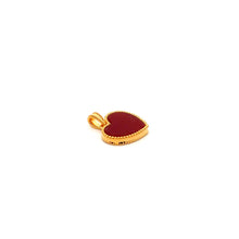 Load image into Gallery viewer, 18K Gold Pendant Charm Red Agate Heart - Rafant