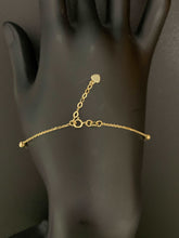 Load image into Gallery viewer, 18K Gold Bracelet Charm  2.18 grams Size 7 inches Plus 1 Inch Extension