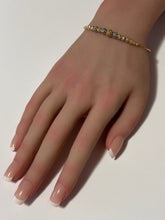 Load image into Gallery viewer, 18K Gold Bracelet Saudi Gold Beaded 2 Tone Yellow White