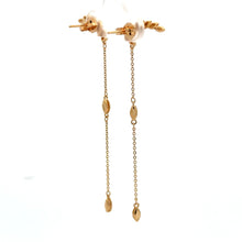 Load image into Gallery viewer, 18k Gold Earrings Dangling Leaves
