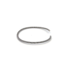 Load image into Gallery viewer, 925 Sterling Silver Cuff Bangle Bracelet Size 6.25 inches Oxidized