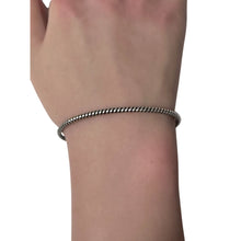 Load image into Gallery viewer, 925 Sterling Silver Cuff Bangle Bracelet Size 6.25 inches Oxidized