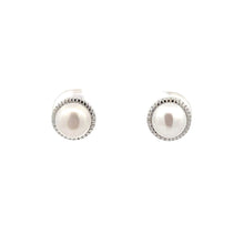 Load image into Gallery viewer, 925 Sterling Silver Stud Earrings Freshwater Pearl - Rafant