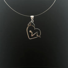Load image into Gallery viewer, 925 Sterling Silver Pendant Charm Heart Beat