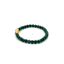 Load image into Gallery viewer, 18K Gold Pixiu Piyao Bracelet Gemstone Mini Beads Malachite 4mm - Rafant