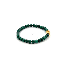 Load image into Gallery viewer, 18K Gold Pixiu Piyao Bracelet Gemstone Mini Beads Malachite 4mm - Rafant