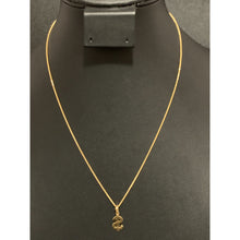 Load image into Gallery viewer, 18K Gold Necklace Chain 17.75 inches Pendant Dollar Sign 2.40 grams