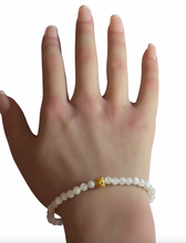 Load image into Gallery viewer, 18K Gold Money Coin Ball Lucky Charm Bracelet Mini Gemstones Natural Lapis Lazuli 4mm - Rafant