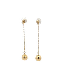 Load image into Gallery viewer, 18K Japan Gold Earrings Stud Drop Dangle Two Tone White Yellow Gold 2.02 grams