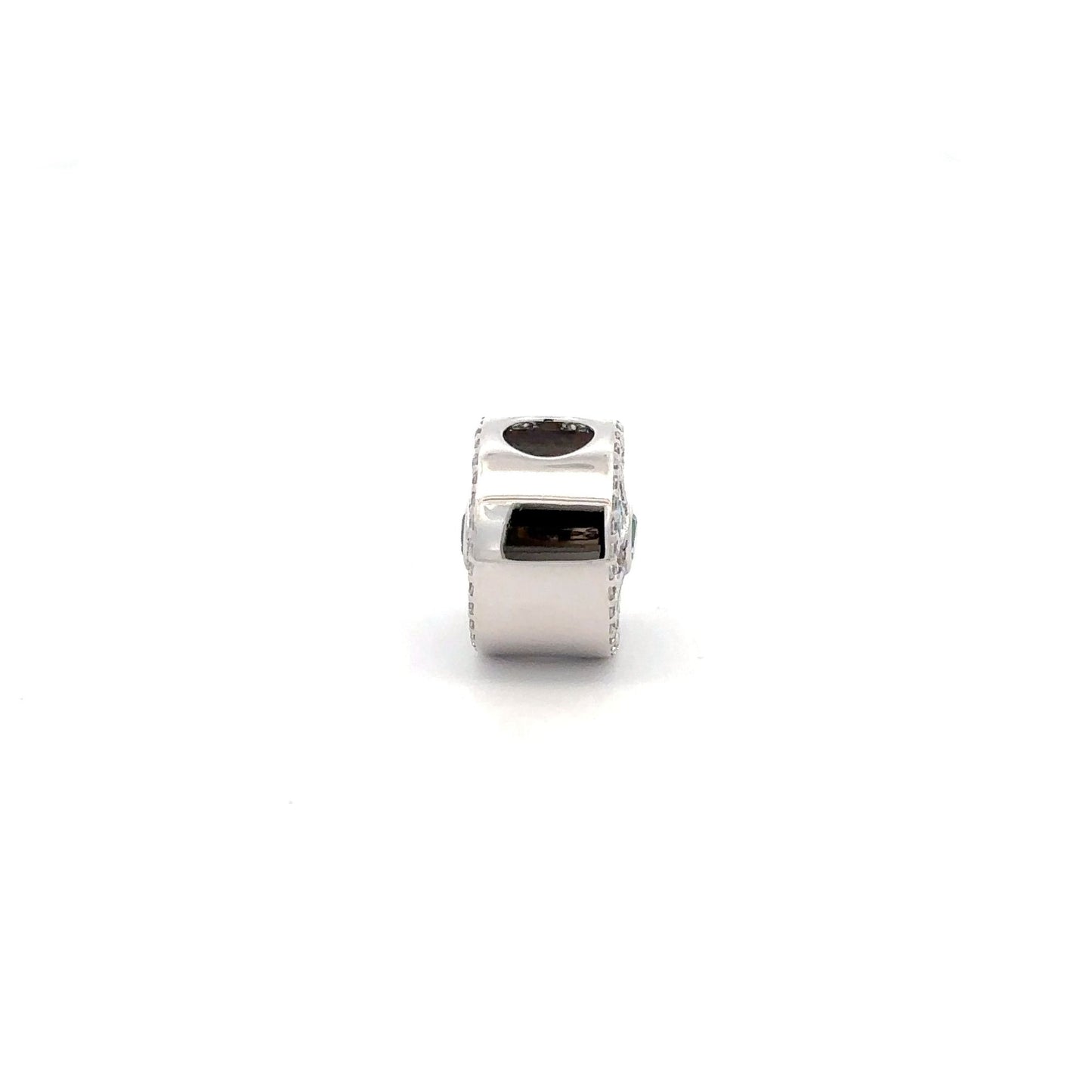 925 Sterling Silver Charm Bead Round Holiday Christmas For Charm Bracelet Necklace - Rafant
