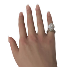Load image into Gallery viewer, 925 Sterling Silver Ring Heart Cubic Zirconia Size 5 - Rafant
