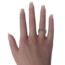 Load image into Gallery viewer, 925 Sterling Silver Ring Cubic Zirconia Size 5 - Rafant