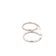 Load image into Gallery viewer, 18K White Gold Earrings Hoops 1.29 grams