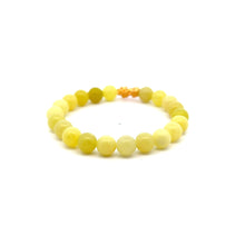 Load image into Gallery viewer, 18K Gold Pixiu Piyao Lucky Charm Bracelet Gemstones Lemon Jade 8mm Size 6.5" - Rafant
