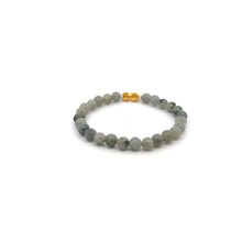 Load image into Gallery viewer, 18K Gold Pixiu Piyao Lucky Charm Bracelet Natural Labradorite Gemstones 6mm - Rafant