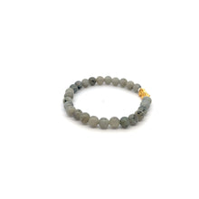 Load image into Gallery viewer, 18K Gold Pixiu Piyao Lucky Charm Bracelet Natural Labradorite Gemstones 6mm - Rafant
