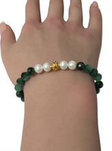 Load image into Gallery viewer, 18K Gold Money Coin Ball Gemstones Birthstones Pearl Aquamarine Amethyst Emerald Pearl 5-6mm