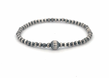 Load image into Gallery viewer, 925 Sterling Silver Authentic Navajo Beads 3mm -6mm beads Stretch Bracelet Minimalist Choose Your Style