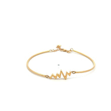 Load image into Gallery viewer, 18K Gold Bracelet Bangle Heart Beat Small ExraSmall 3.95 grams