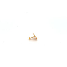 Load image into Gallery viewer, 18K Gold Earrings Screw Back Oval Woman One Piece Only - Rafant