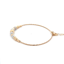 Load image into Gallery viewer, 18K Gold Bracelet Saudi Gold Beaded 2 Tone Yellow White