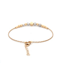Load image into Gallery viewer, 18K Gold Bracelet Saudi Gold Beaded 2 Tone Yellow White