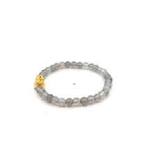 Load image into Gallery viewer, 18K Gold Pixiu Piyao Bracelet Gemstone Mini Beads Labradorite 4mm - Rafant