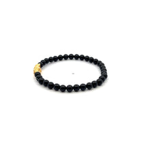 Load image into Gallery viewer, 18K Gold Pixiu Piyao Bracelet Gemstone Mini Beads Black Tourmaline 4mm - Rafant