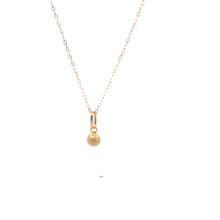 Load image into Gallery viewer, 18K Gold Necklace Chain 17.75 inches Pendant Ball Frosted - Rafant