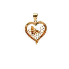 Load image into Gallery viewer, 18K Gold Pendant Heart Bee 2.03 grams - Rafant