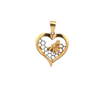 Load image into Gallery viewer, 18K Gold Pendant Heart Bee 2.03 grams - Rafant