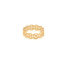 Load image into Gallery viewer, 18K Gold Ring Coin Good Luck Fortune 0.63 grams Size 7.5 - Rafant