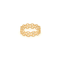 Load image into Gallery viewer, 18K Gold Ring Coin Good Luck Fortune 0.63 grams Size 7.5 - Rafant