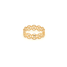 Load image into Gallery viewer, 18K Gold Ring Coin Good Luck Fortune 0.63 grams Size 7.5 - Rafant